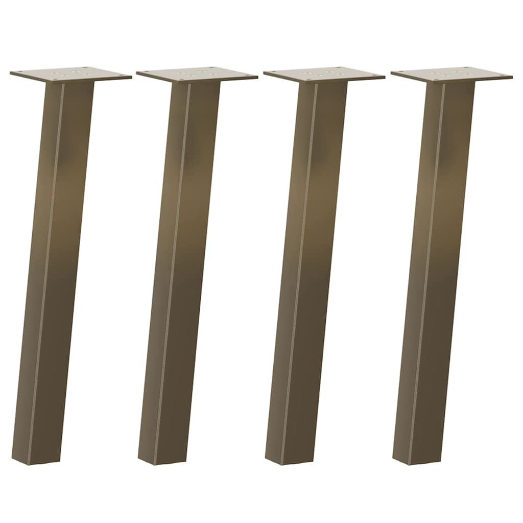 vidaXL Salontafelpoten 4 st 42 cm staal naturel afbeelding