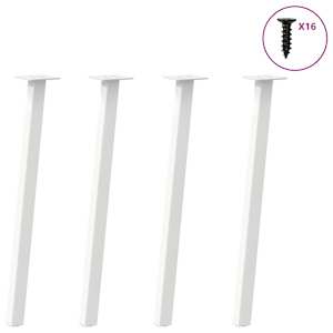 Noge za konzolno mizico 4 kosi bele 72 cm jeklo