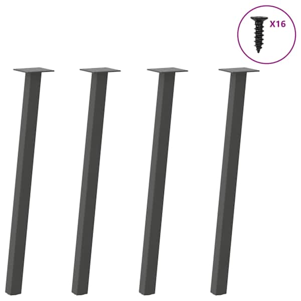 vidaXL konsoollaua jalad 4 tk, antratsiithall, 72 cm, teras