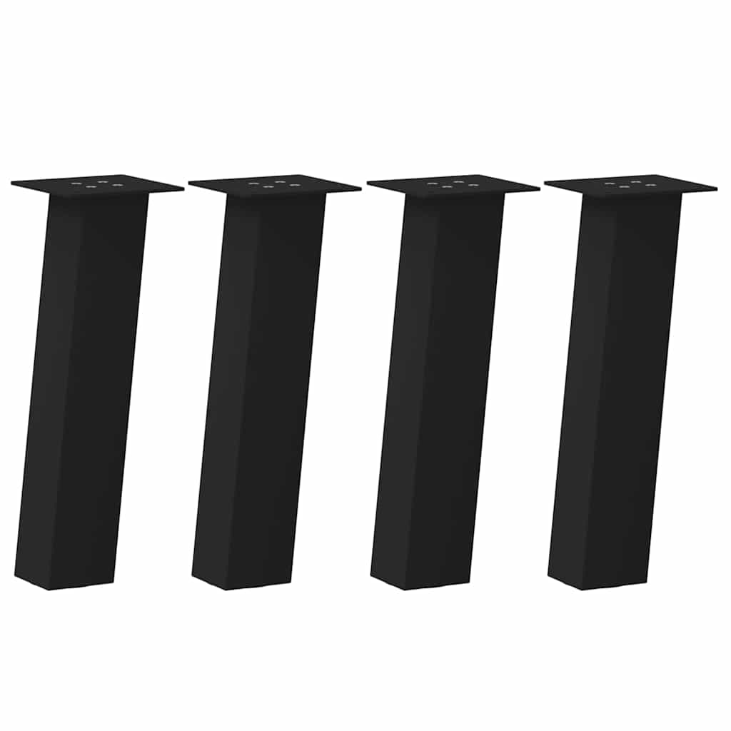 vidaXL Salontafelpoten 4 st 30 cm staal zwart afbeelding