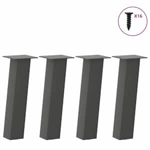 Nohy ke konferenčnímu stolku 4 ks antracitové 42 cm ocelové - obrázek 1