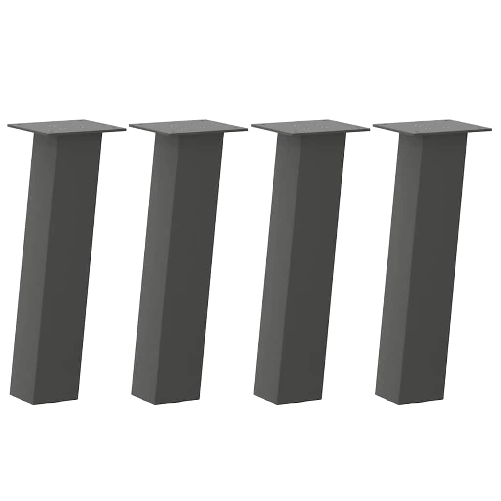 vidaXL Salontafelpoten 4 st 42 cm staal antraciet afbeelding