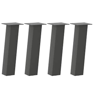 Nohy ke konferenčnímu stolku 4 ks antracitové 42 cm ocelové - obrázek 2