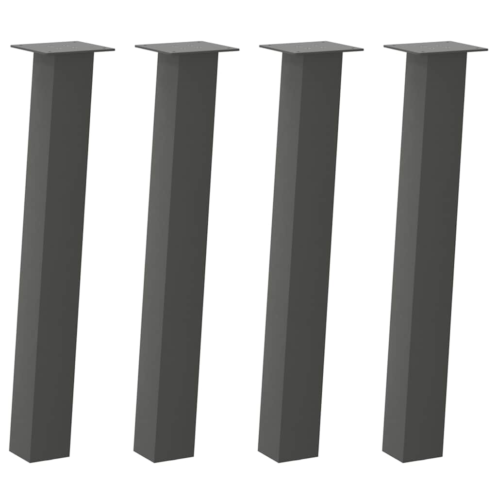 vidaXL 4 db antracitszürke acél konzolasztal láb 72 cm