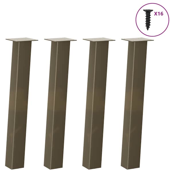 vidaXL konsoollaua jalad 4 tk, naturaalne teras, 72 cm, teras