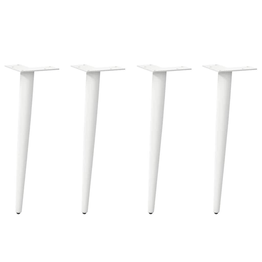 vidaXL Nohy konferenčního stolku kuželového tvaru 4 ks bílé 30-31 cm ocelové