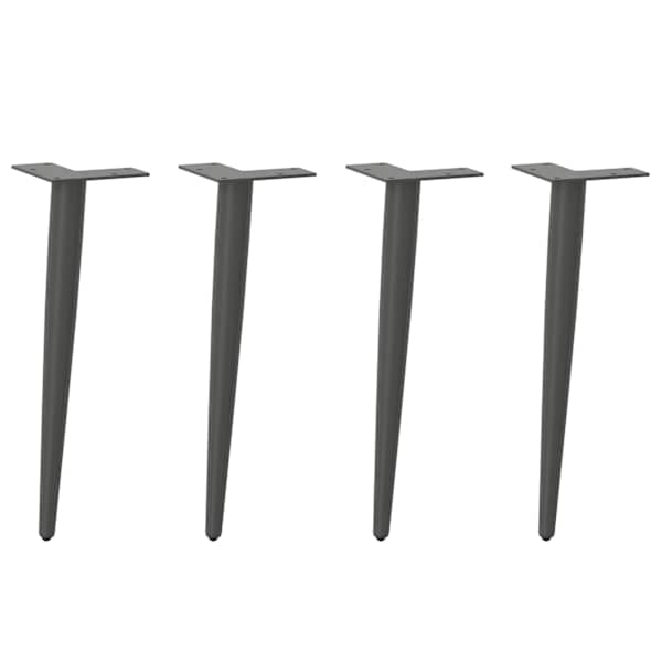 vidaXL kohvilaua jalad, koonilised, 4 tk, antratsiithall, 30&ndash;31 cm, teras