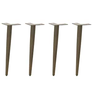 Noge za klubsko mizico stožčaste oblike 4 kosi naravno jeklo 30-31 cm jeklo