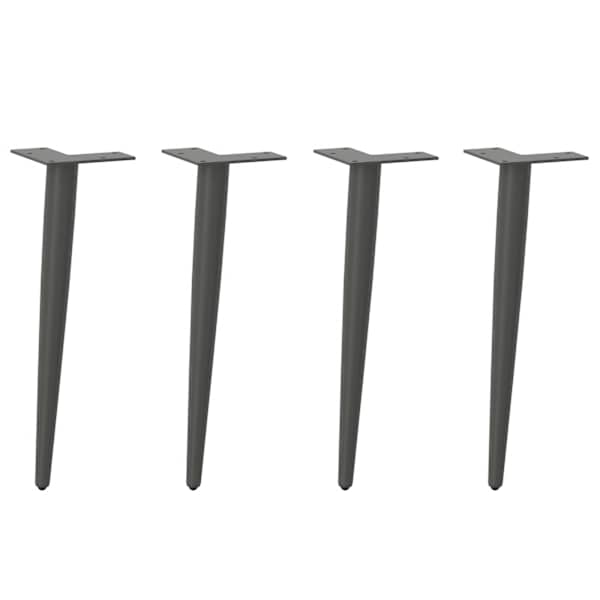 vidaXL kohvilaua jalad, koonilised, 4 tk, antratsiithall, 42&ndash;43 cm, teras