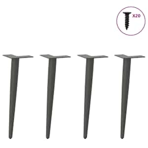 Nohy konferenčního stolku kuželového tvaru 4 ks antracitové 42-43 cm ocelové - obrázek 3