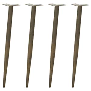 vidaXL konsoollaua jalad, koonusekujulised, 4 tk, naturaalne teras, 72&ndash;73 cm, teras