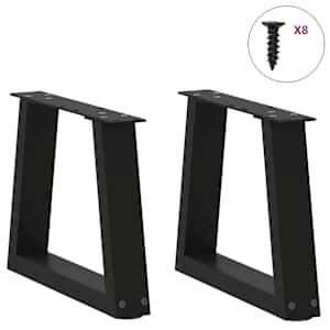 Nohy konferenčního stolku ve tvaru V, 2 ks, černé, 30 x (30-31,3) cm, ocel - obrázek 3