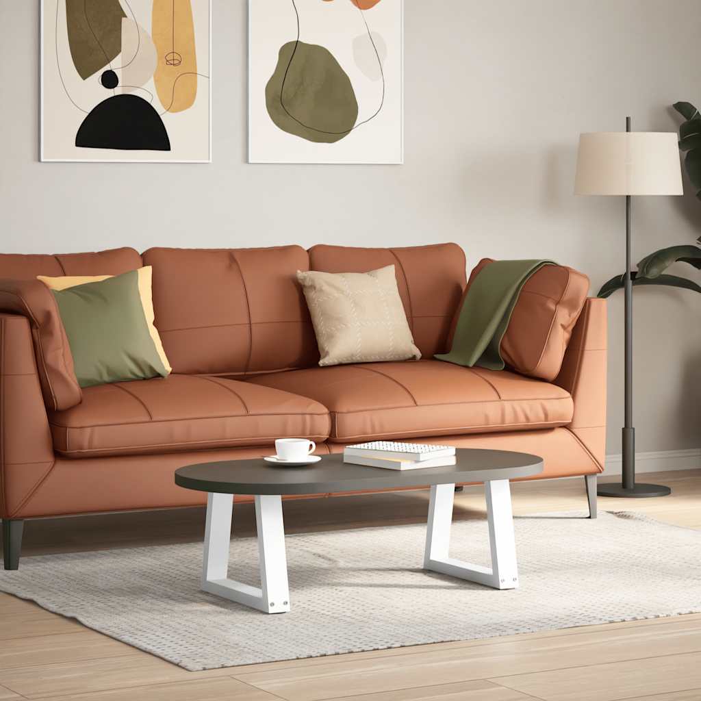 vidaXL Eettafelpoten 2 st V-vormig 30x(30-31,3) cm staal wit afbeelding