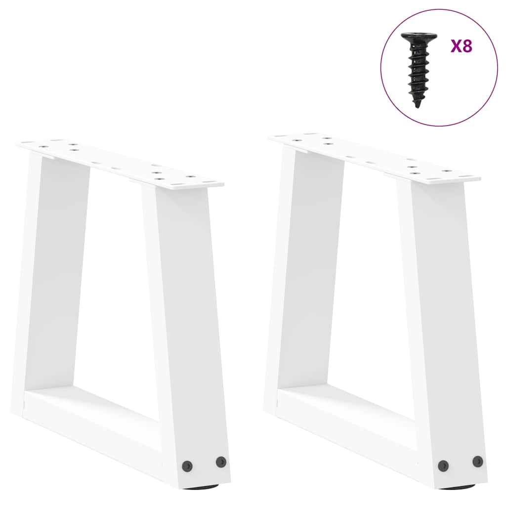 Thumbnail - vidaXL Couchtischbeine V-Form 2 Stück Weiß 30x(30-31,3) cm Stahl