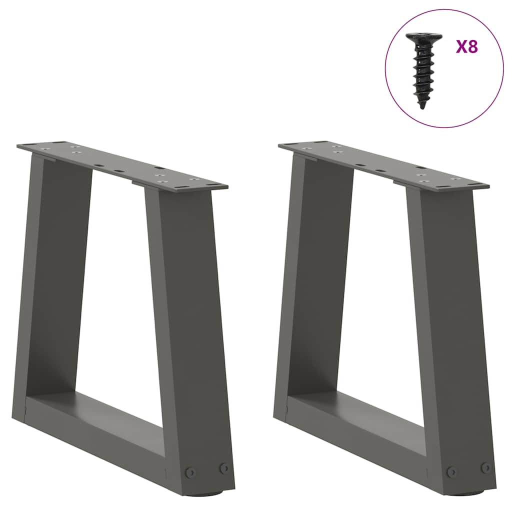 Thumbnail - vidaXL Couchtischbeine V-Form 2 Stück Anthrazit 30x(30-31,3) cm Stahl