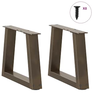 Nohy konferenčního stolku ve tvaru V, 2 ks, přírodní ocel, 30 x (30-31,3) cm, ocel - obrázek 3