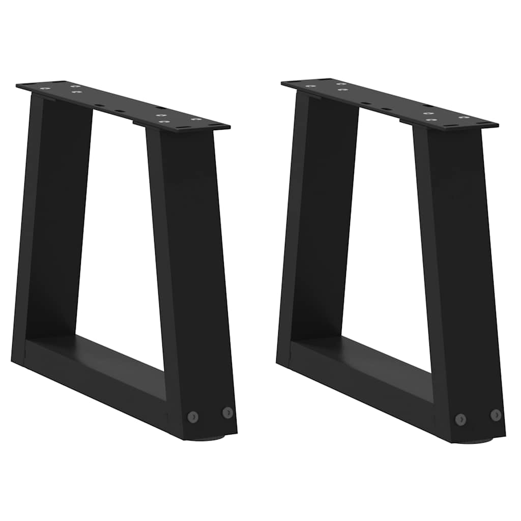 vidaXL Nohy jídelní stolku ve tvaru V 2 ks černé 40x(30-31,3) cm ocel