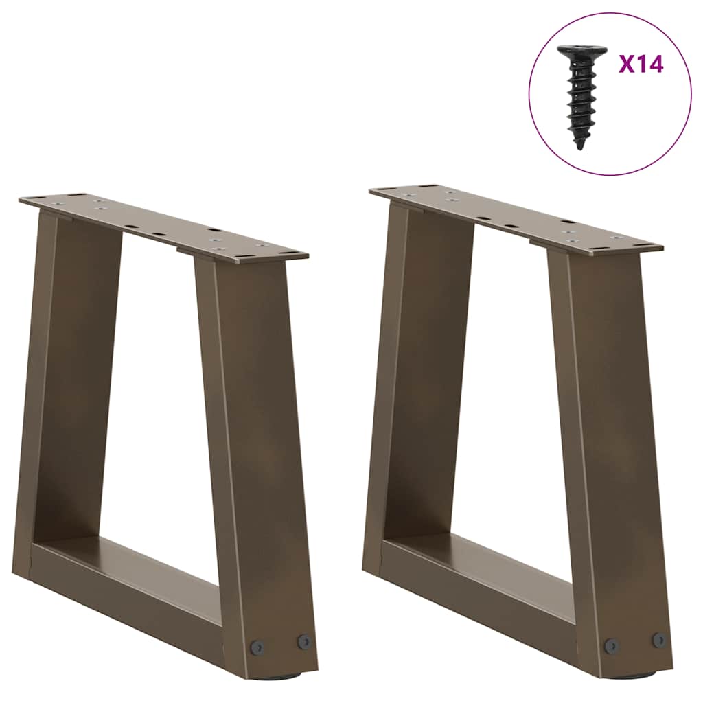Thumbnail - vidaXL Couchtischbeine V-Form 2 Stück Naturstahl 40x(30-31,3) cm Stahl