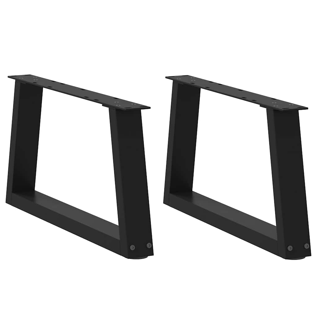 vidaXL Picioare pentru măsuță de cafea în formă de V, 2 buc., negru, 50x(30-31,3) cm, oțel