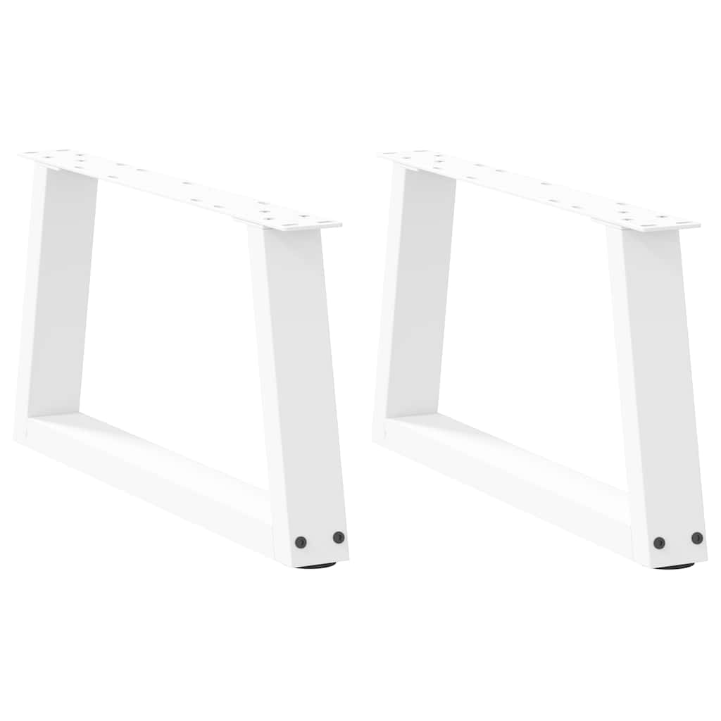 vidaXL Nohy jídelní stolku ve tvaru V 2 ks bílé 50x(30-31,3) cm ocel