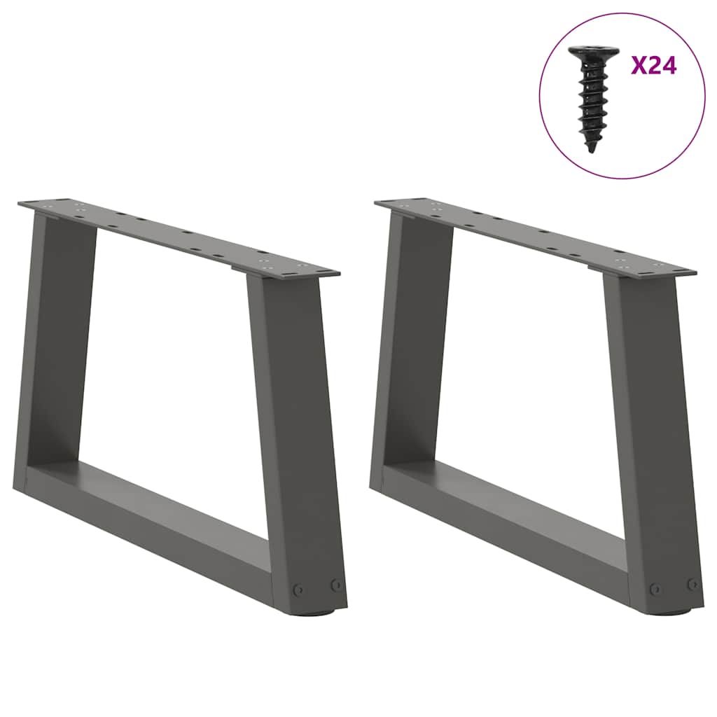 Thumbnail - vidaXL Couchtischbeine V-Form 2 Stück Anthrazit 60x(30-31,3) cm Stahl