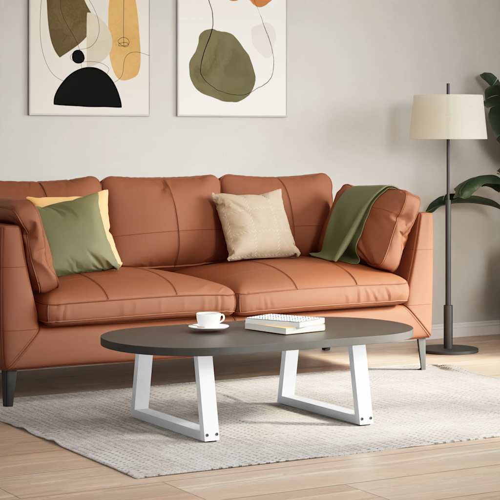 vidaXL Ruokapöydän jalat V-muotoinen 2 kpl Valkoinen 70x(30-31,3) cm
