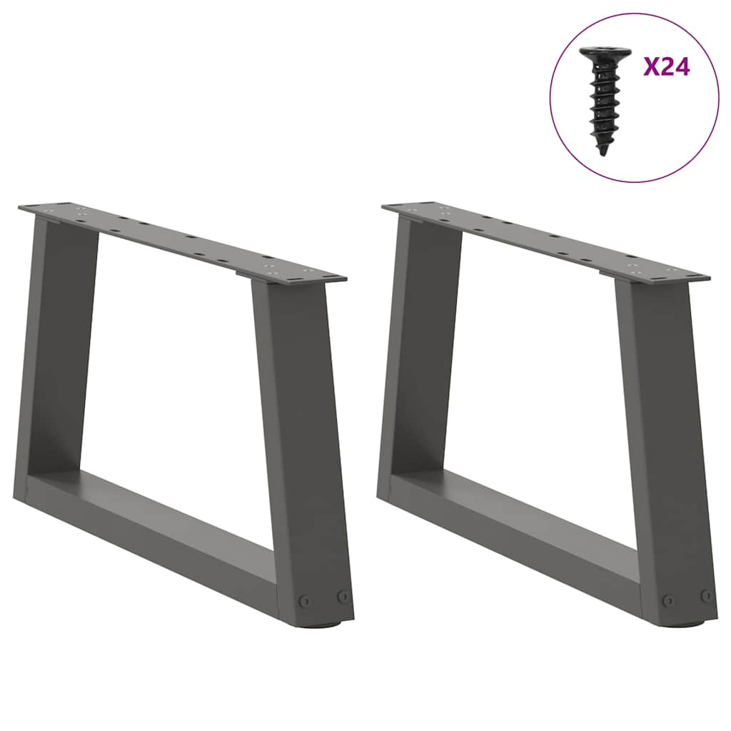 Thumbnail - vidaXL Couchtischbeine V-Form 2 Stück Anthrazit 70x(30-31,3) cm Stahl