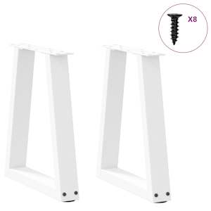 Nohy konferenčního stolku ve tvaru V, 2 ks, bílé, 28 x (42-43,3) cm, ocel - obrázek 3