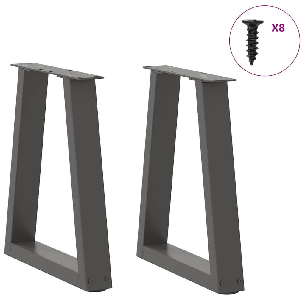 Thumbnail - vidaXL Couchtischbeine V-Form 2 Stück Anthrazit 28x(42-43,3) cm Stahl