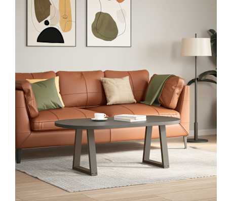 vidaXL Patas para mesa de centro en forma de V (2 unidades, acero natural, 28 x 42-43,3 cm)