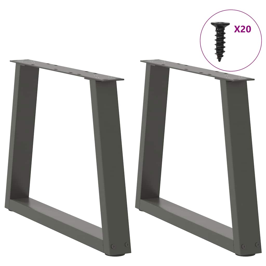 vidaXL Salontafelpoten 2 st V-vormig 50x(42-43,3) cm staal antraciet, foto 2