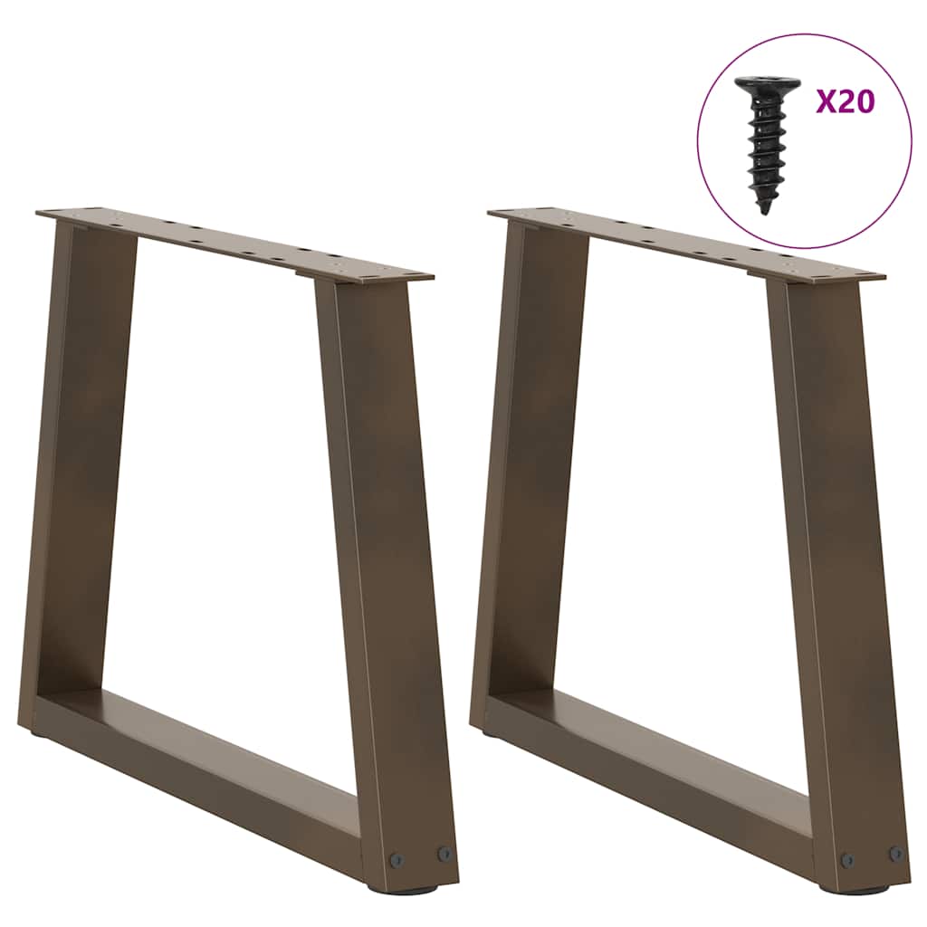 vidaXL Salontafelpoten 2 st V-vormig 50x(42-43,3) cm staal naturel, foto 2