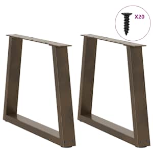 Nohy konferenčního stolku ve tvaru V 2 ks přírodní ocel 50 x (42-43,3) cm ocel - obrázek 3