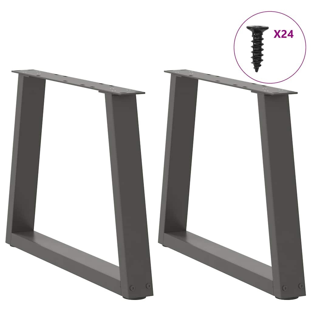 vidaXL Salontafelpoten 2 st V-vormig 60x(42-43,3) cm staal antraciet, foto 2