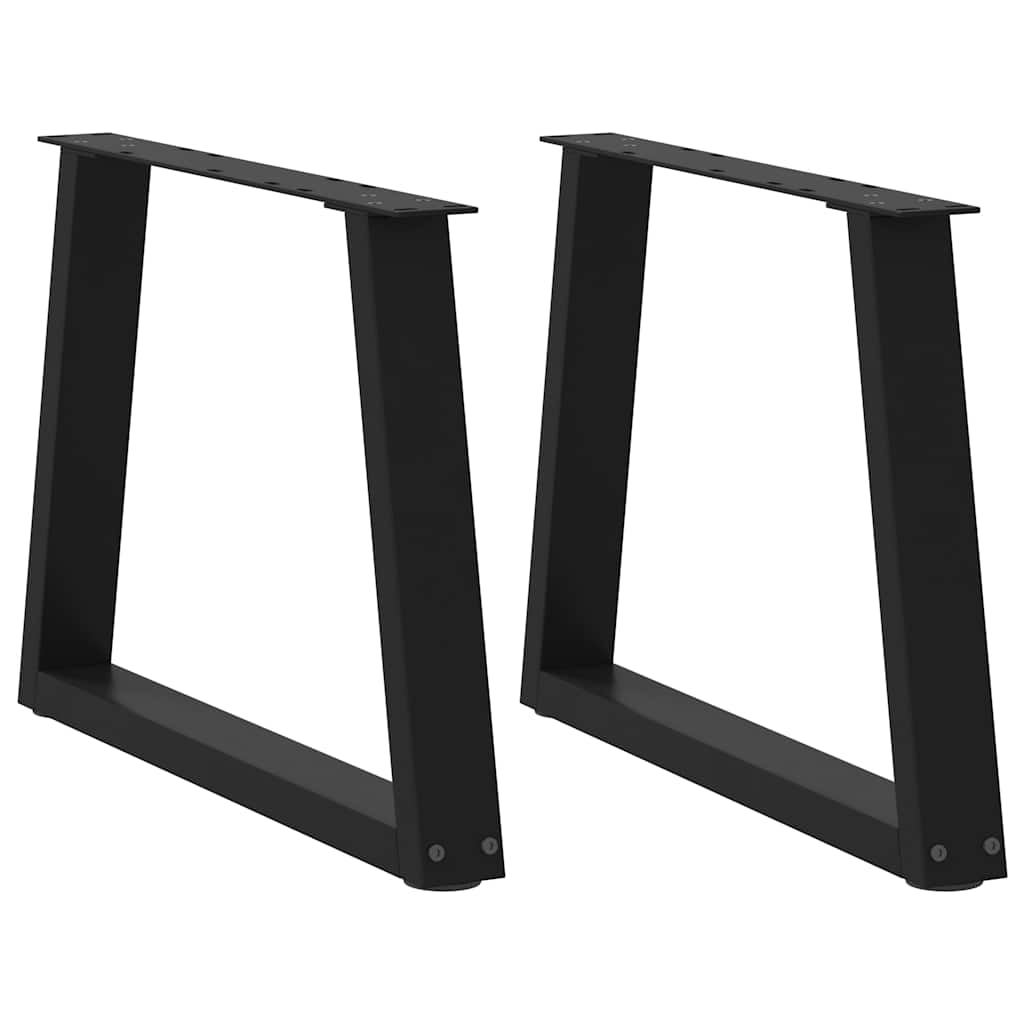 vidaXL Nohy jídelního stolku ve tvaru V 2ks černé 70x(42-43,3)cm ocel