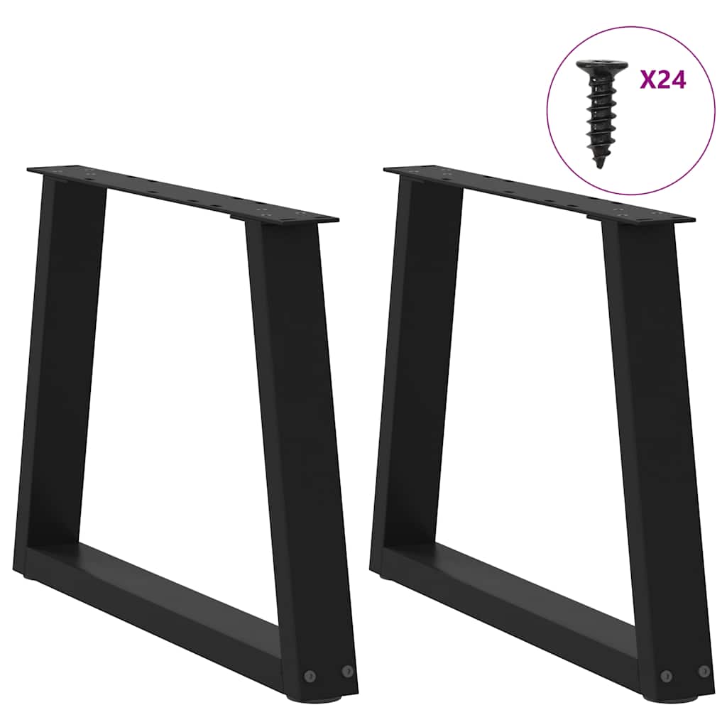 Thumbnail - vidaXL Couchtischbeine V-Form 2 Stück Schwarz 70x(42-43,3) cm Stahl
