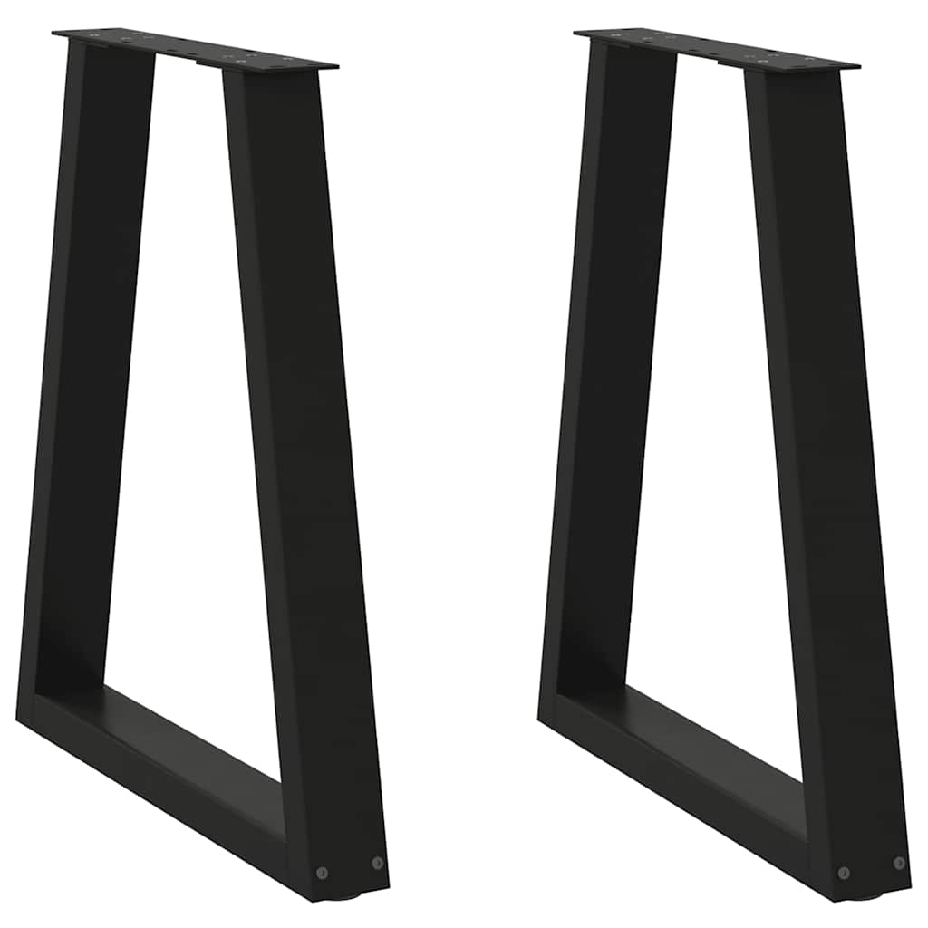 vidaXL Esstischbeine V-Form 2 Stk. Schwarz 50x(72-73) cm Stahl
