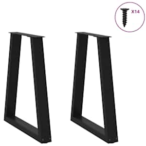 Nohy k jídelnímu stolu ve tvaru V, 2 ks, černé, 50x(72-73,3) cm, ocel - obrázek 3