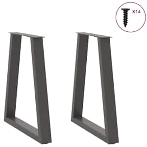 Nohy k jídelnímu stolu ve tvaru V, 2 ks, antracitové, 50x(72-73,3) cm, ocel - obrázek 3