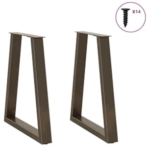 Nohy k jídelnímu stolu ve tvaru V, 2 ks, přírodní ocel, 50 x (72-73,3) cm, ocel - obrázek 3