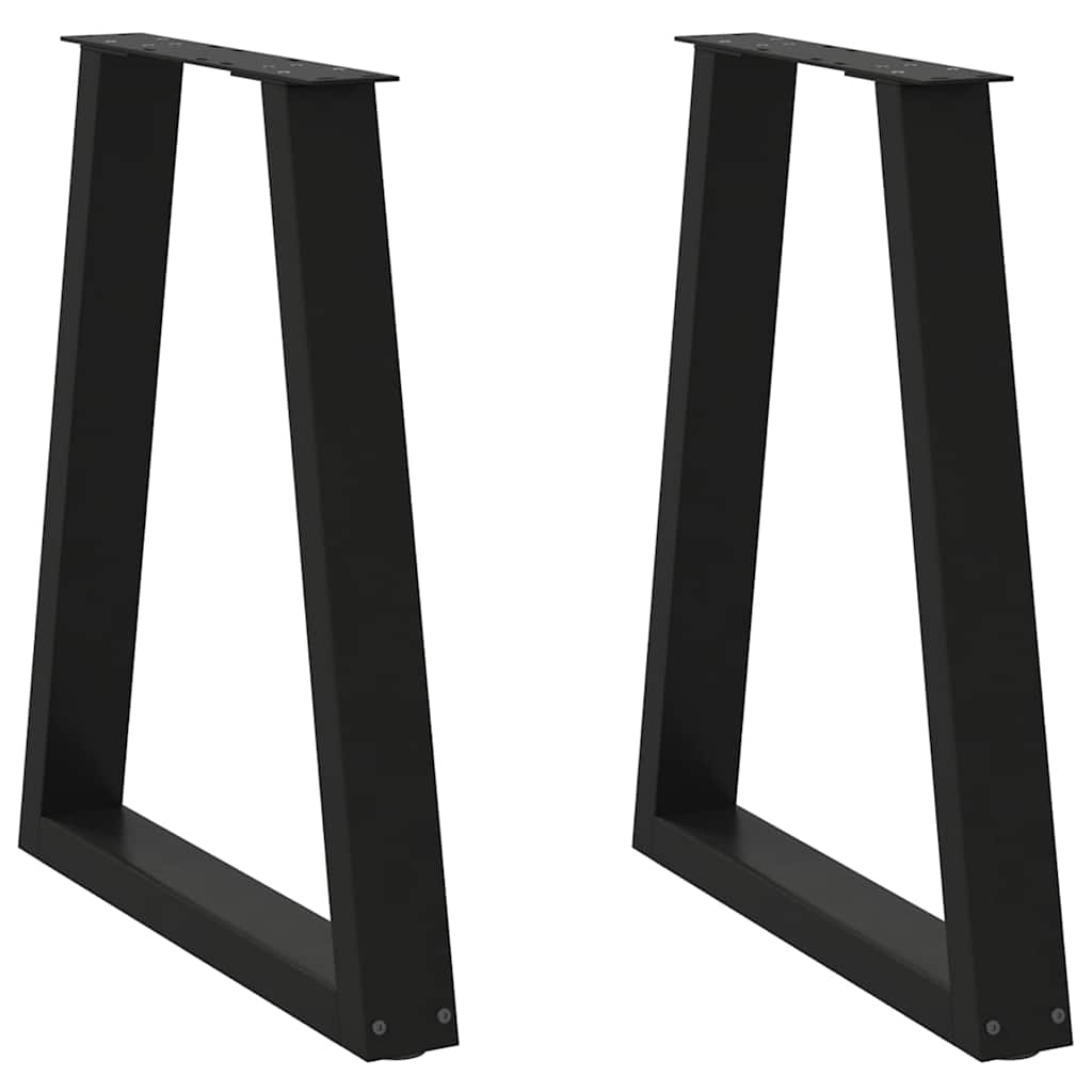 vidaXL Picioare de masă în formă de V, 2 buc., negru, 60x(72-73,3) cm, oțel