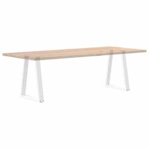 Nohy k jídelnímu stolu ve tvaru V, 2 ks, bílé, 60 x (72-73,3) cm, ocel - obrázek 8