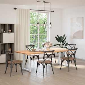 vidaXL Dining Table Legs V-Shape 2 pcs White 60x(72-73.3) cm Steel