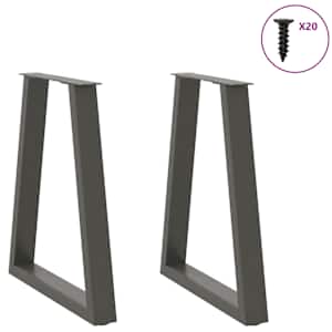 Nohy k jídelnímu stolu ve tvaru V, 2 ks, antracitové, 60 x (72-73,3) cm, ocel - obrázek 3