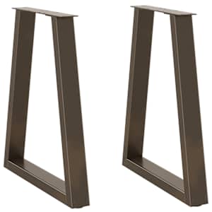 Nohy k jídelnímu stolu ve tvaru V, 2 ks, přírodní ocel, 60 x (72-73,3) cm, ocel - obrázek 1
