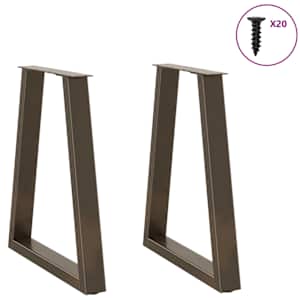 Nohy k jídelnímu stolu ve tvaru V, 2 ks, přírodní ocel, 60 x (72-73,3) cm, ocel - obrázek 3