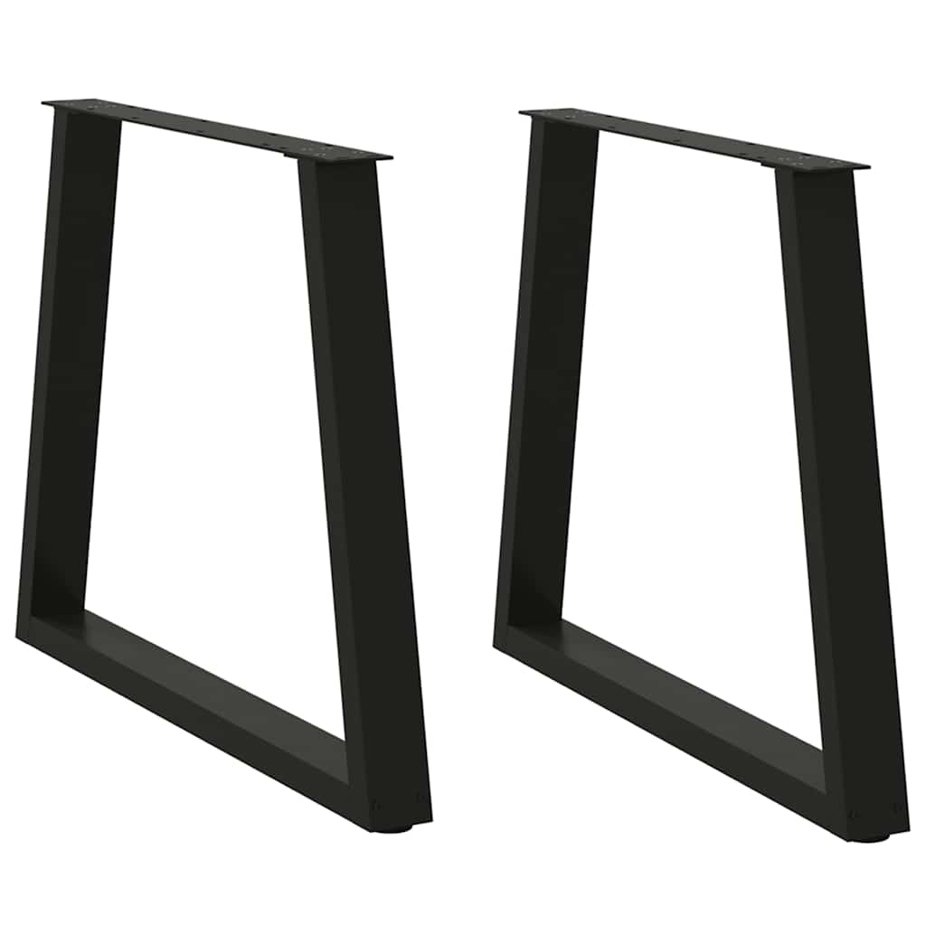vidaXL Picioare de masă în formă de V, 2 buc., negru, 70x(72-73,3) cm, oțel