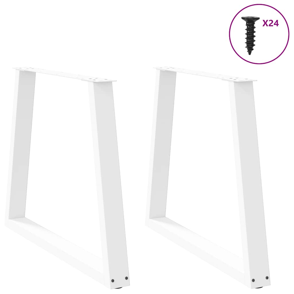 vidaXL Eettafelpoten 2 st V-vormig 70x(72-73,3) cm staal wit, foto 2