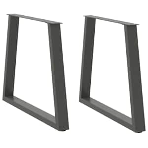 Nohy k jídelnímu stolu ve tvaru V, 2 ks, antracitové, 70 x (72-73,3) cm, ocel - obrázek 1