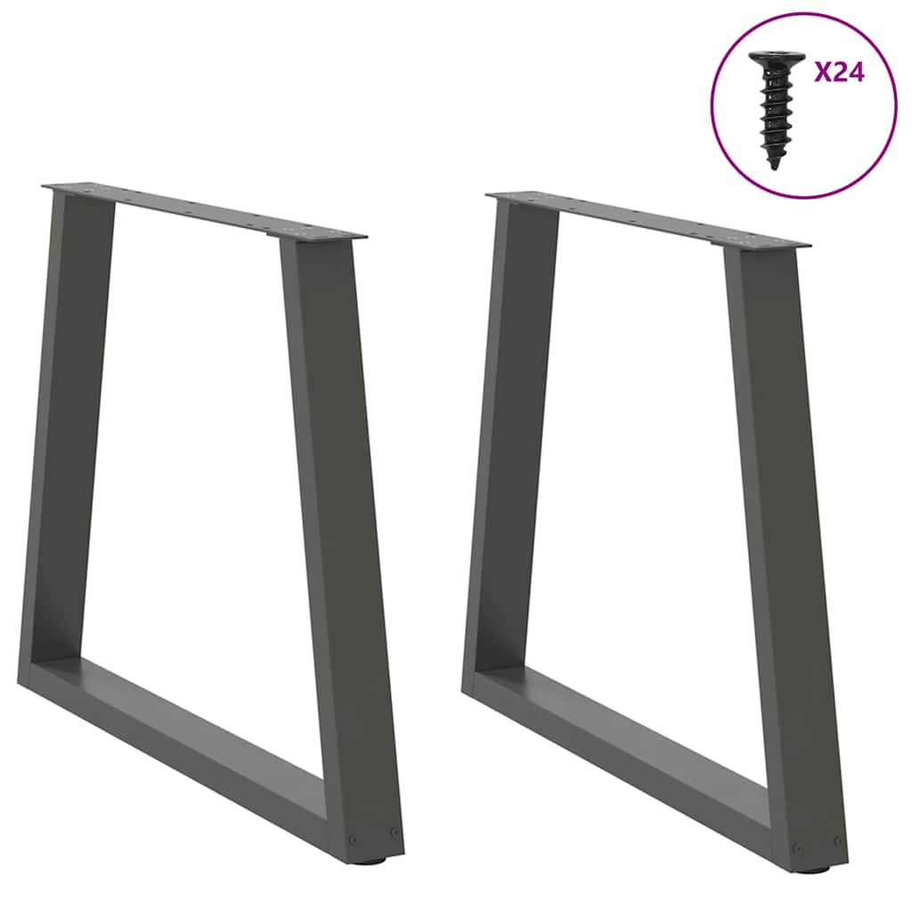 Thumbnail - vidaXL Esstisch Beine V-Form 2 Stück Anthrazit 70x(72-73,3) cm Stahl